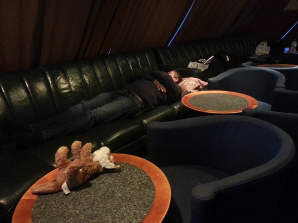 Everyone's passed out on the Irish Sea which rocked us to sleep