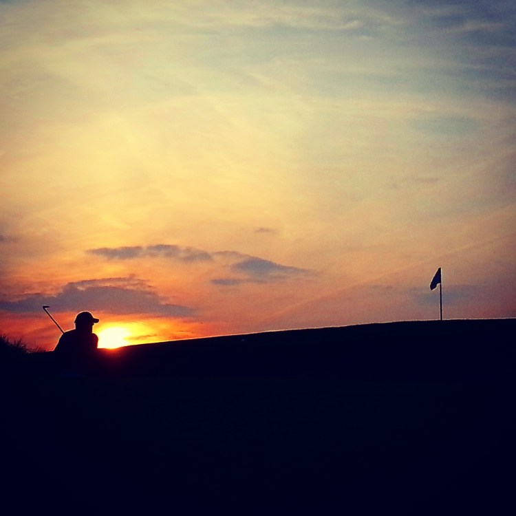 Bunker Shot at Sun Set