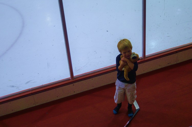 My favourite person of the night. He smacked me with his stick, then hugged me, then fired me in the bleachers. I don't mind, cuz I'm a Teddy...so can't feel pain. Hope you have a good life kid!