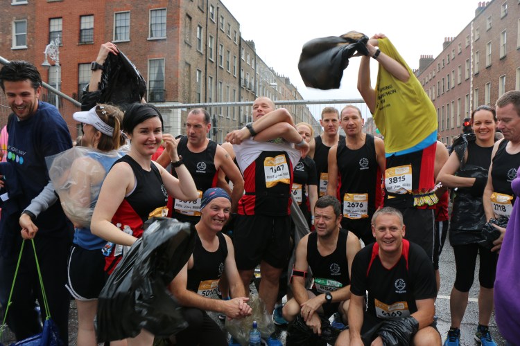 Before taking off bin bags