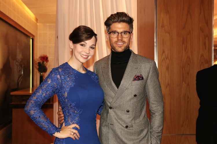 Sarah and Dashing hair presenter guy