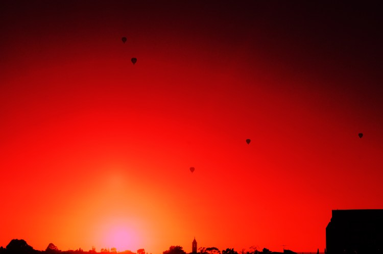 Balloons in Melbourne Sunrise